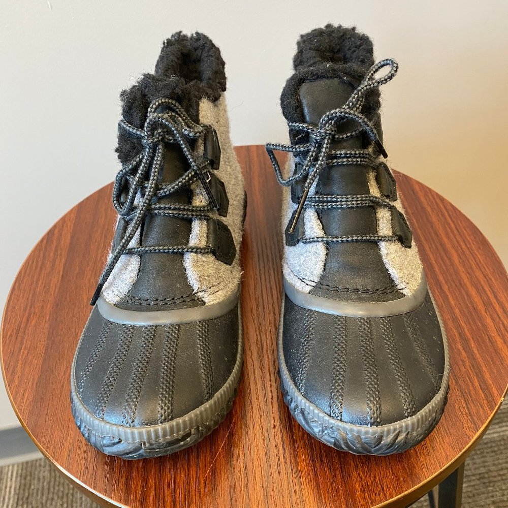 NEW SOREL Women's Out 'N About Plus Felt Waterproof Duck Boots Size 7